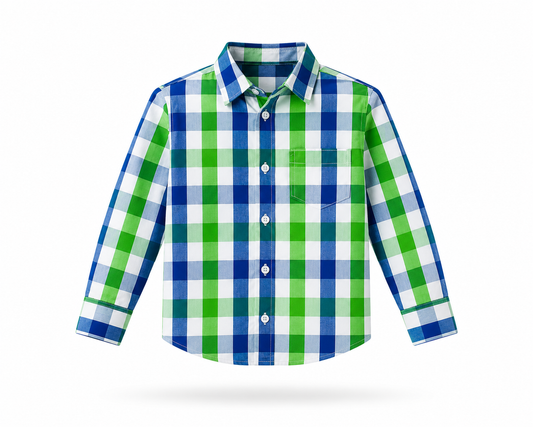 SOLO BOLD CHECK L/SL SHIRT MD1520 4-8YR