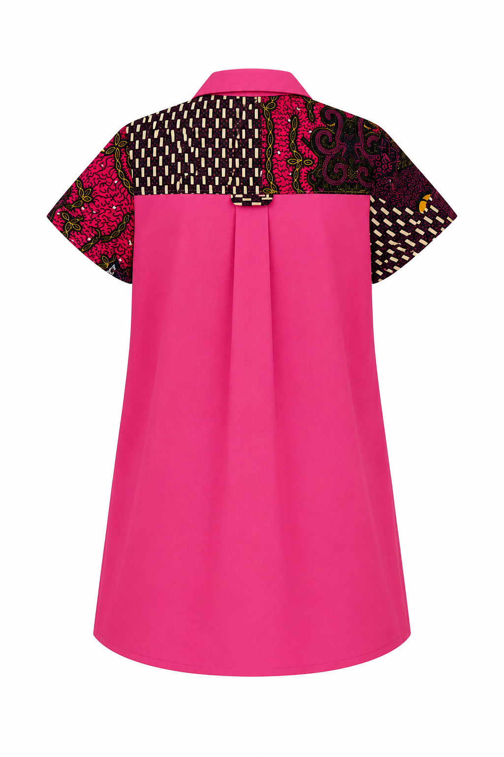 OMA AMOKE ANKARA SHIRT DRESS - OMA203APINK (7-12YEARS)
