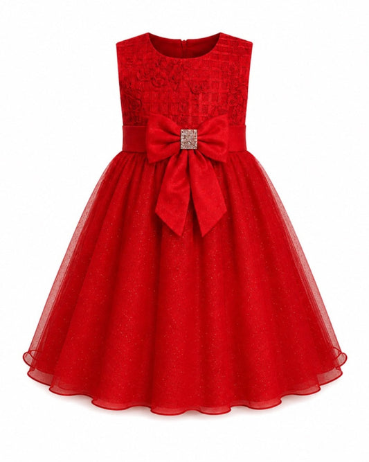 RED ZETA PARTY DRESS - MSDA2000RYRED