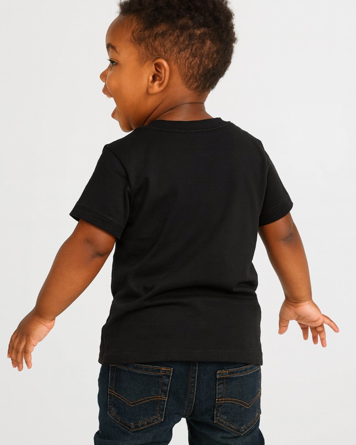 BLACK LIL ROCKER TEE- WSD107 (1-3YEARS)