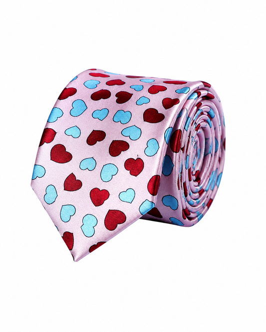 BLUSH HEART POP SLIM TIE - LT53CH22448HRT
