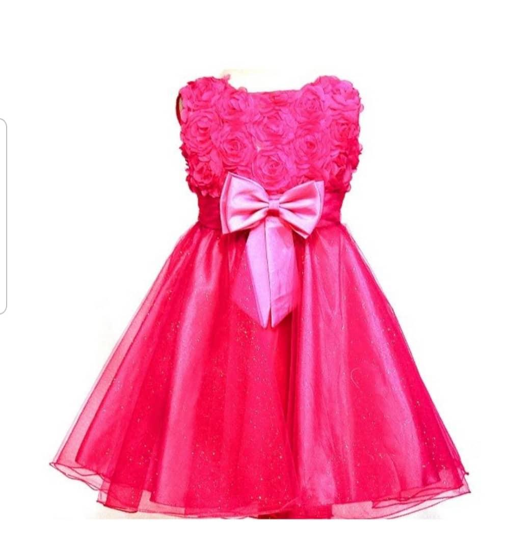 FUCHSIA ROSETTE PRINCESS PARTY DRESS - MSDRCRS 12MTH- 10YR