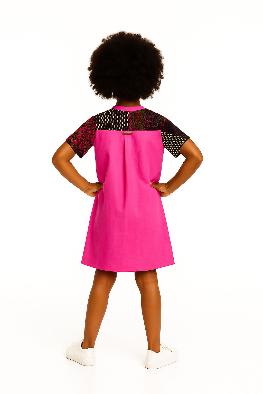 OMA AMOKE ANKARA SHIRT DRESS OMA203APINK 7-12YR